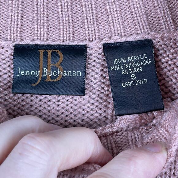 Vintage Jenny Buchanan Womens Cozy Cable Knit Sweater Size S Preppy Twee Indie - Picture 5 of 7